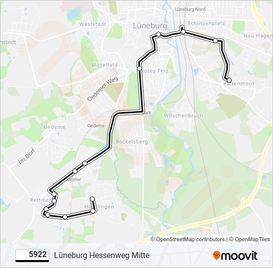 5922 bus Line Map