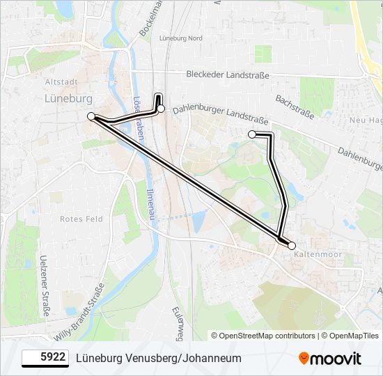 5922 bus Line Map