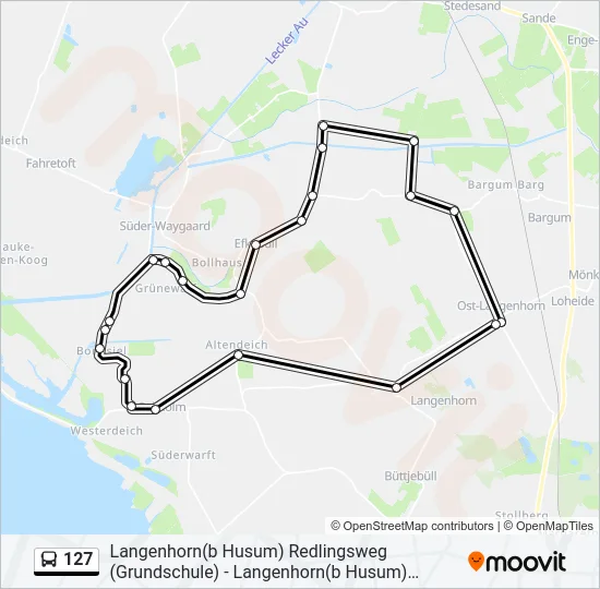 127 Bus Line Map
