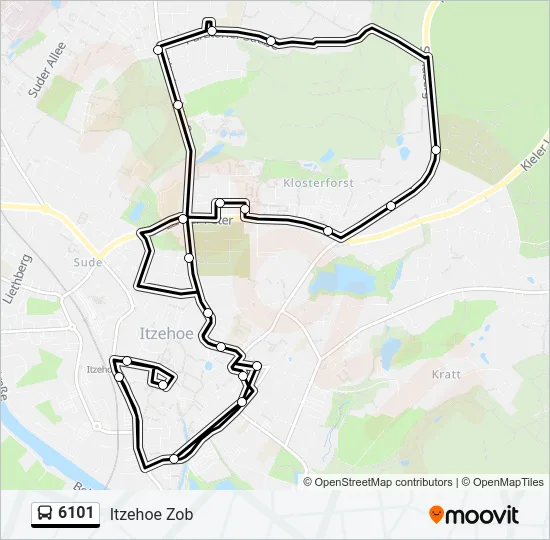 6101 Bus Line Map