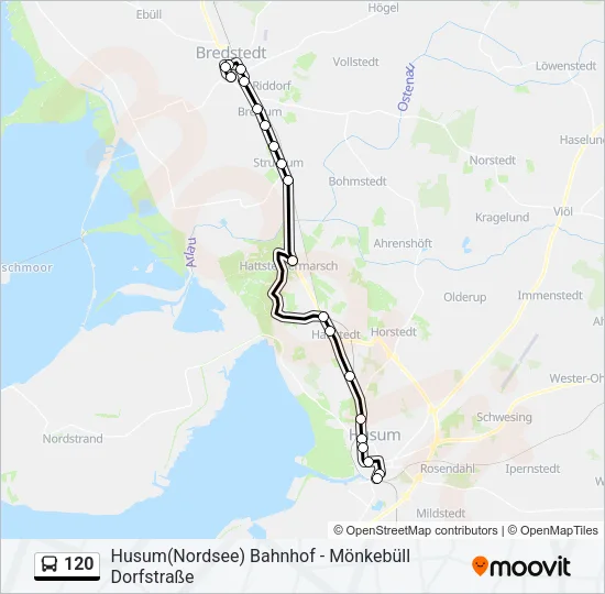 120 Bus Line Map
