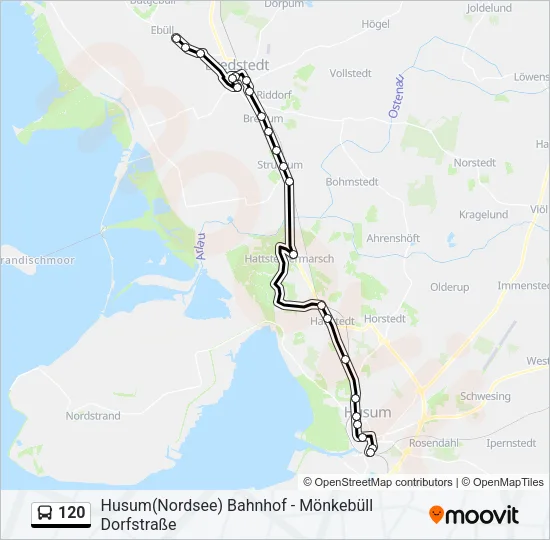 120 Bus Line Map