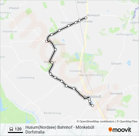 120 Bus Line Map