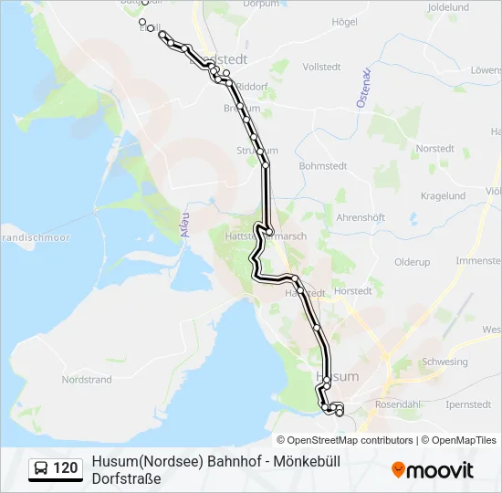 120 Bus Line Map