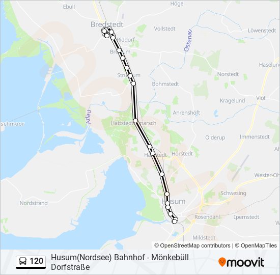 Buslinie 120 Karte