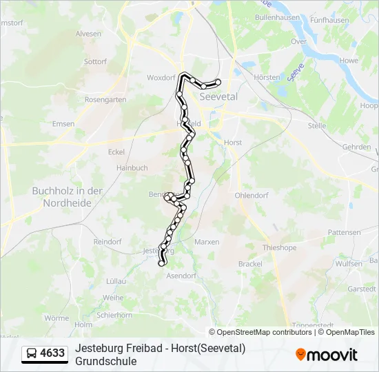 Автобус 4633: карта маршрута