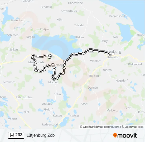 233 Bus Line Map