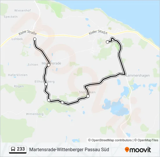 233 Bus Line Map