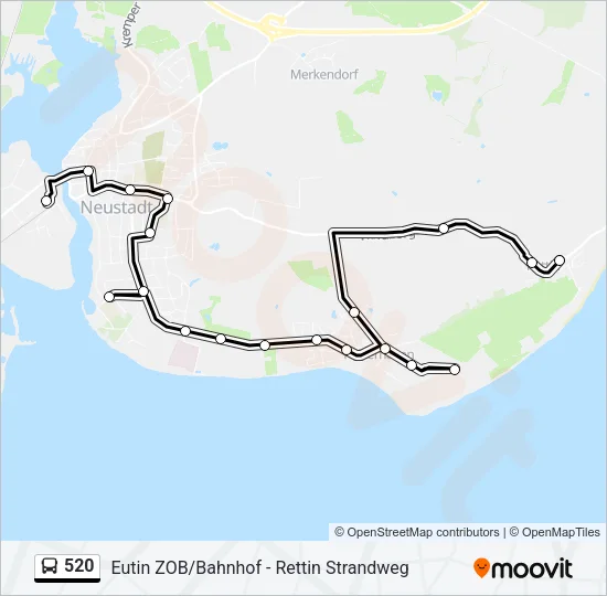520 Bus Line Map