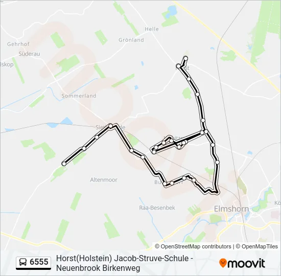 6555 Bus Line Map