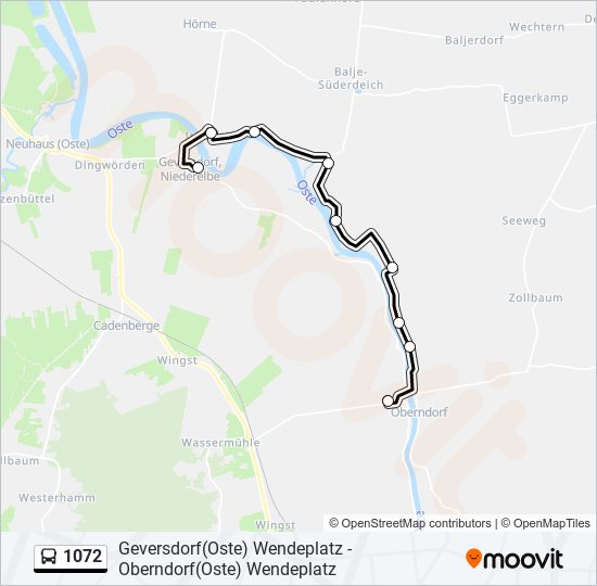 1072 bus Line Map