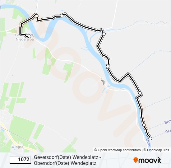 1072 bus Line Map