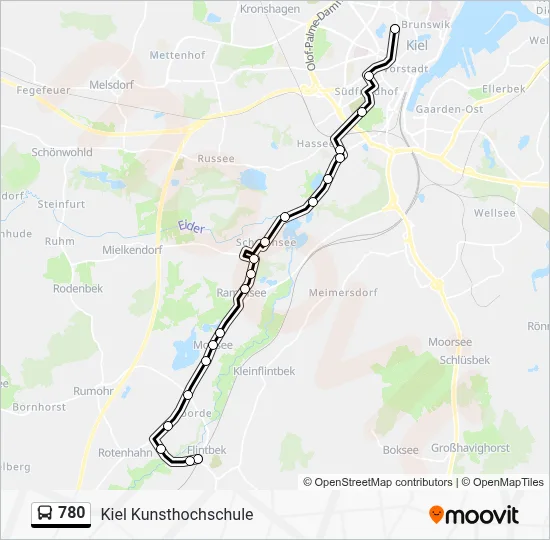 780 Route: Schedules, Stops & Maps - Kiel Kunsthochschule (Updated)