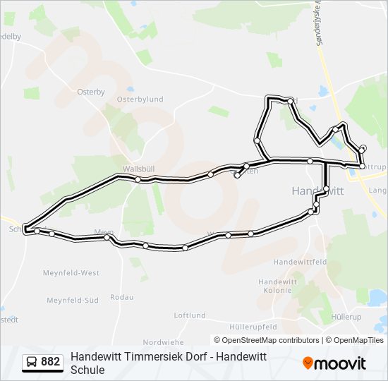 882 bus Line Map