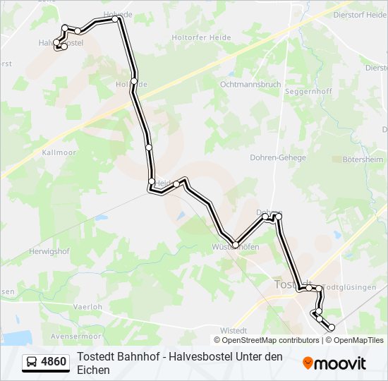 Buslinie 4860 Karte