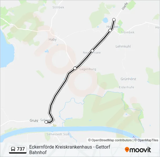 Автобус 737: карта маршрута