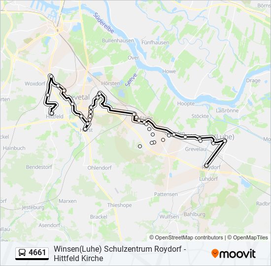 4661 bus Line Map