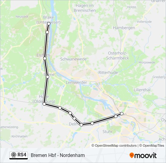 rs4 Route Schedules, Stops & Maps Brake(Unterweser) (Updated)