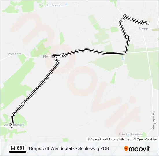 681 Bus Line Map