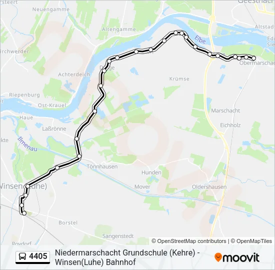 Автобус 4405: карта маршрута