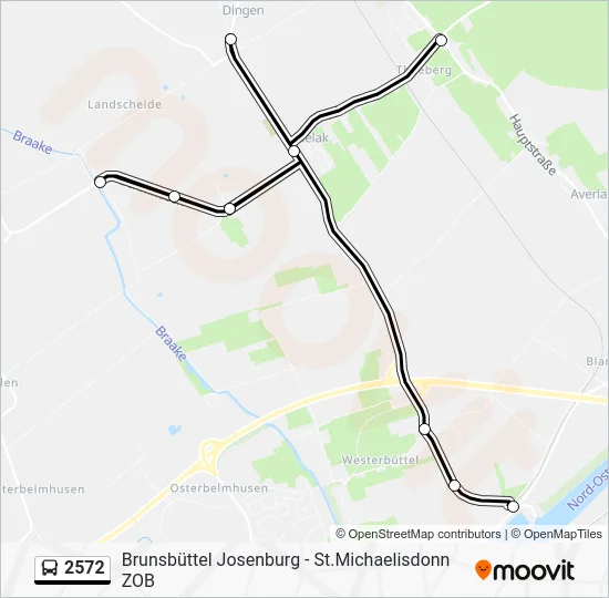 Автобус 2572: карта маршрута