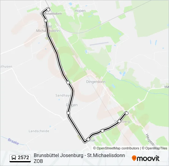 2572 Bus Line Map