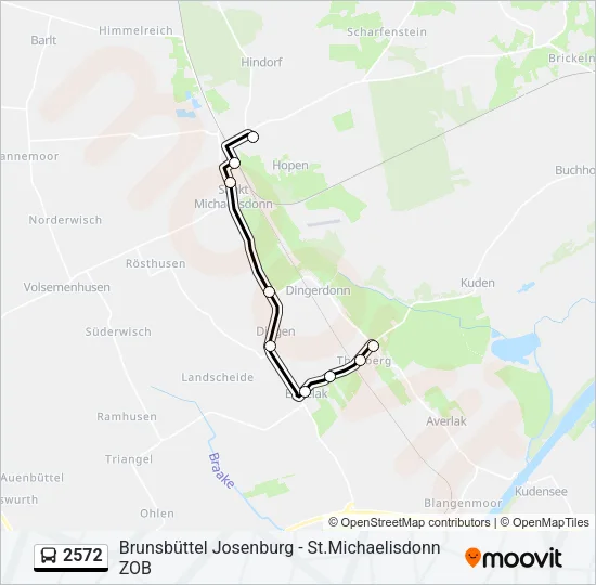 2572 Bus Line Map