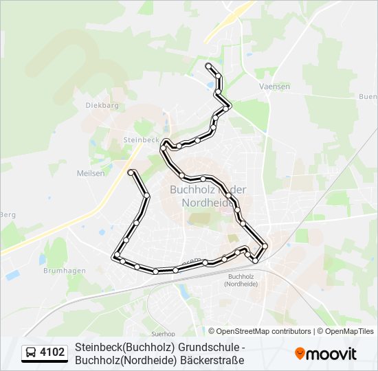 4102 bus Line Map