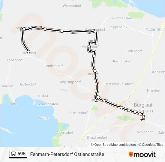 Автобус 595: карта маршрута