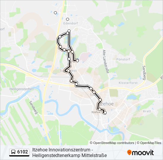 6102 bus Line Map