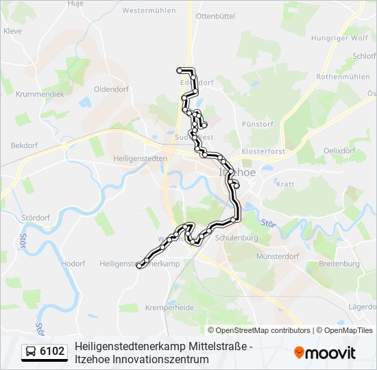 6102 Route: Schedules, Stops & Maps - Itzehoe Izet (Updated)