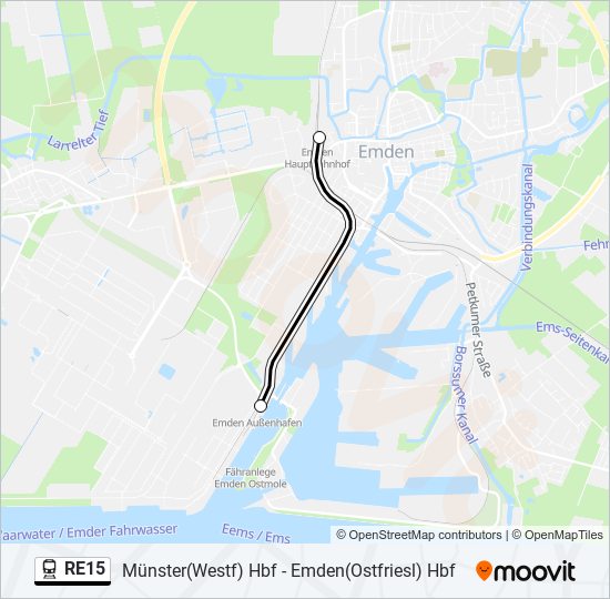 RE15 train Line Map