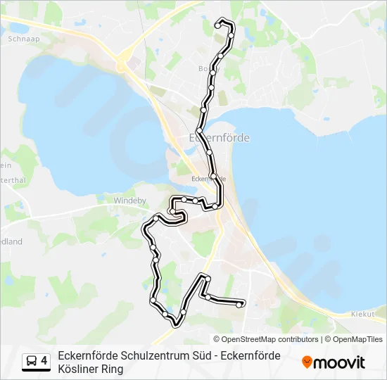 Автобус 4: карта маршрута