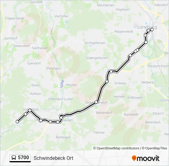 Автобус 5700: карта маршрута