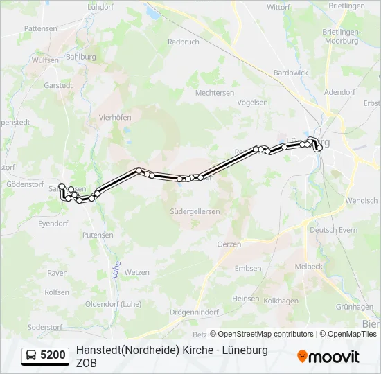 5200 Bus Line Map
