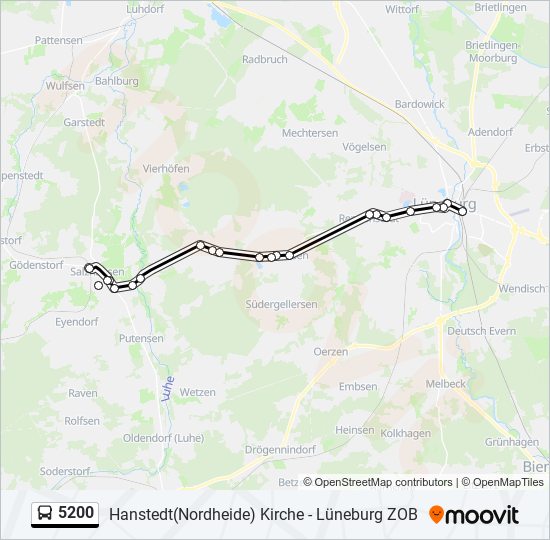 5200 bus Line Map