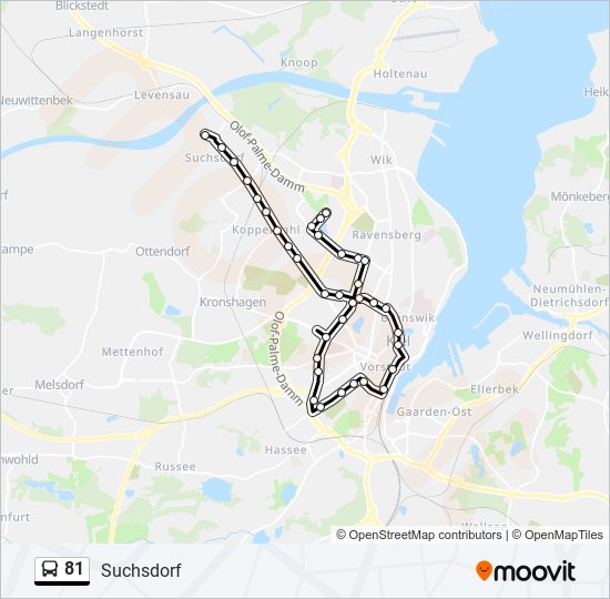 81 bus Line Map