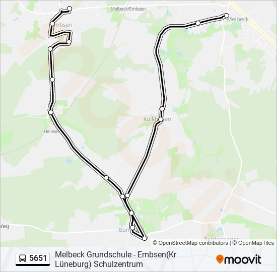 5651 bus Line Map