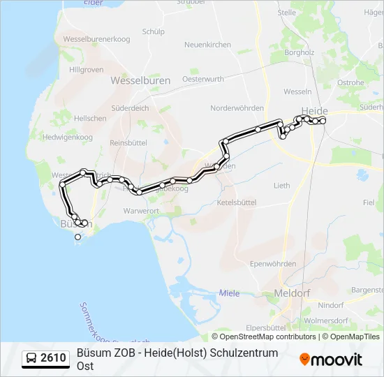 2610 Bus Line Map