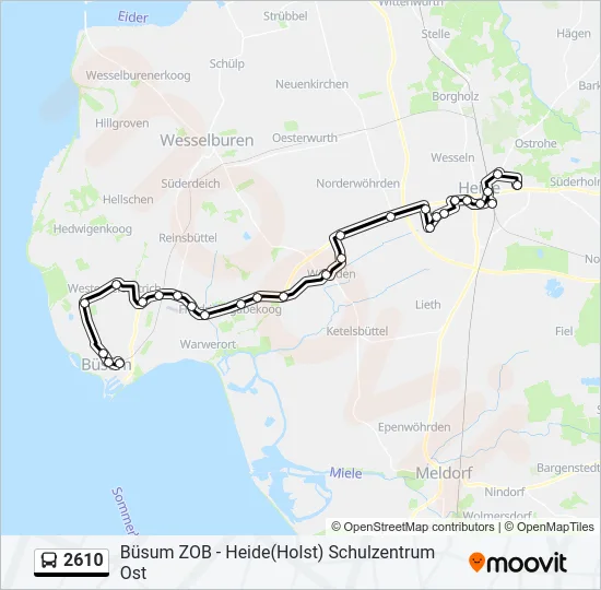 2610 Bus Line Map