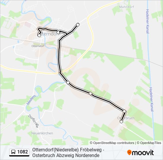 1082 bus Line Map