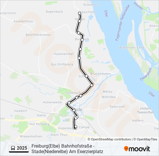 Автобус 2025: карта маршрута