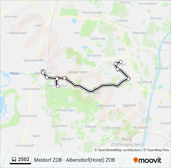 2502 Bus Line Map