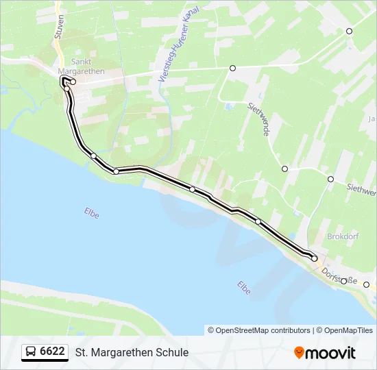 Автобус 6622: карта маршрута