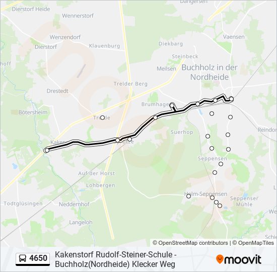 Buslinie 4650 Karte