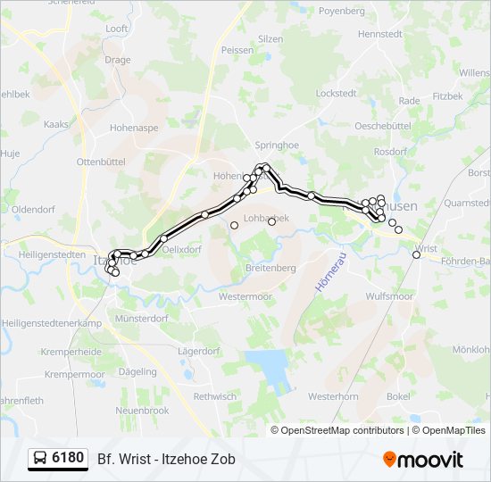 6180 bus Line Map