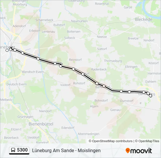 5300 Bus Line Map