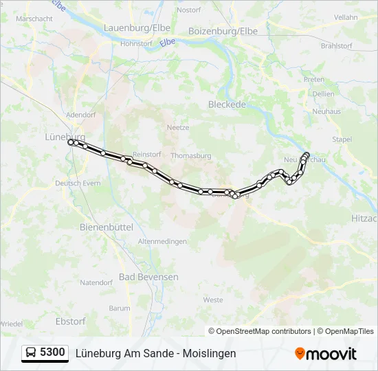 5300 Bus Line Map