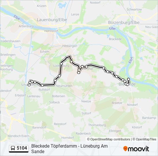 5104 bus Line Map