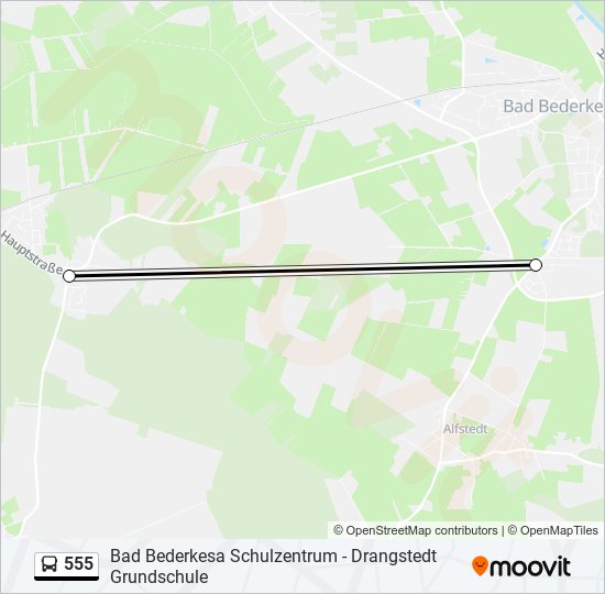 555 bus Line Map